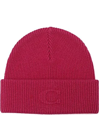 C Embossed Ribbed Knit Beanie by Coach