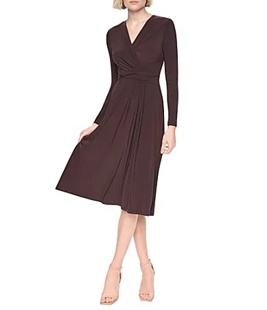 Jersey Wrap Midi Dress by Donna Karan