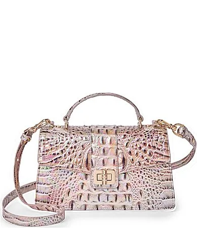 Melbourne Collection Genie Silk Mist Crossbody Bag by Brahmin
