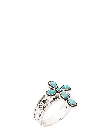 Sacred Sky Genuine Turquoise Statement Ring by Barse