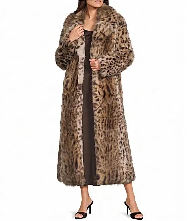 Mary Faux Fur Notch Lapel Coat by GB