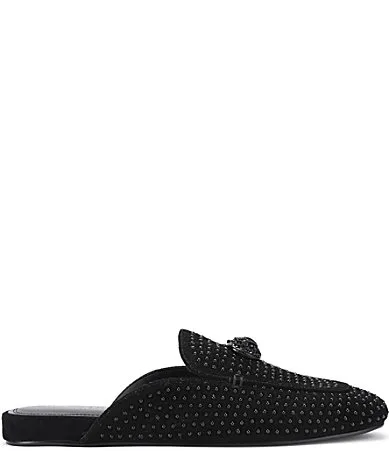 Chelsea Suede Ornament Embellished Eagle Head Loafer Mules by Kurt Geiger