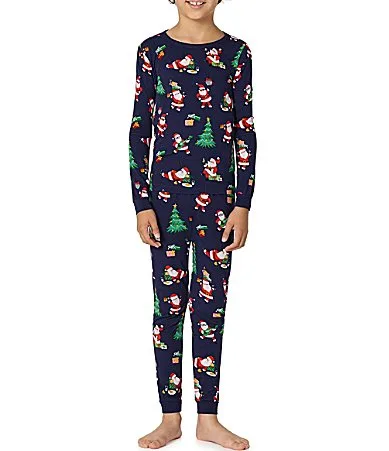 Long Sleeve Santa Night Out Stretch Jersey Pajama Top & Pants Set by Bedhead
