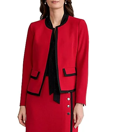 Long Sleeve Color Blocked Cardigan by Kasper