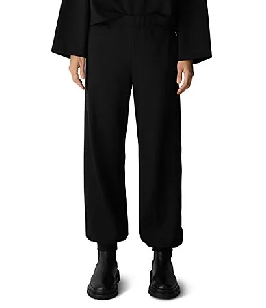 Lightweight Ponte Knit Lantern Ankle Jogger Pants by Eileen Fisher