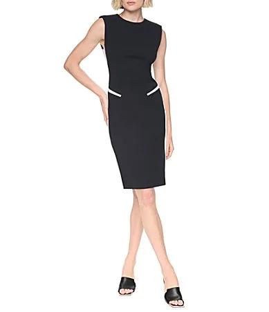 Color Block Sheath Dress by Donna Karan