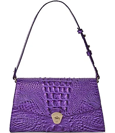 Melbourne Collection Lucine Cosmic Purple Shoulder Bag by Brahmin