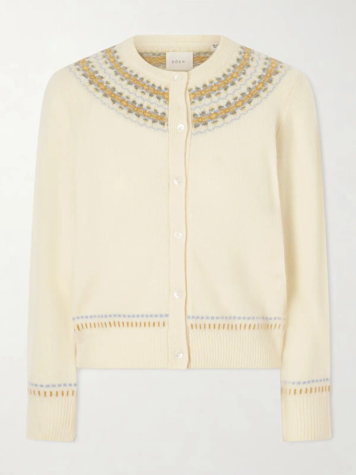 - Olympe Jacquard-knit Wool-blend Cardigan -