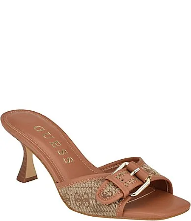 Dista Logo Buckle Hardware Slide Sandals by GUESS