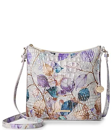 Melbourne Collection Katie Frosted Leaf Crossbody Bag by Brahmin