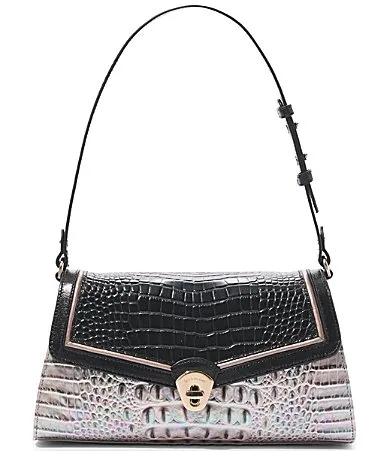 Whittier Collection Lucine Silk Mist Turn Lock Shoulder Bag by Brahmin