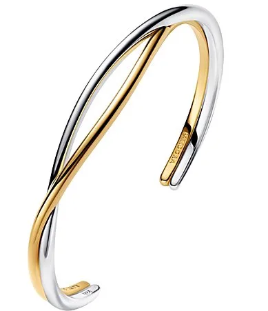 Entwined Two-Tone Open Bangle Bracelet by Pandora