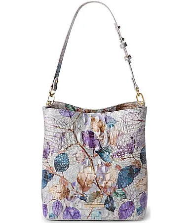 Melbourne Collection Celina Frosted Leaf Bucket Bag