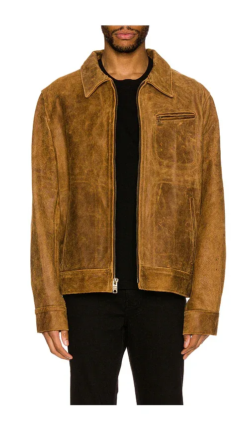 Duke Unlined Rough Suede Jacket by Schott