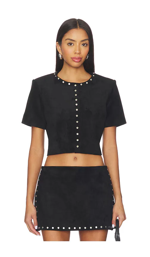 Braswell Suede Top by Amanda Uprichard