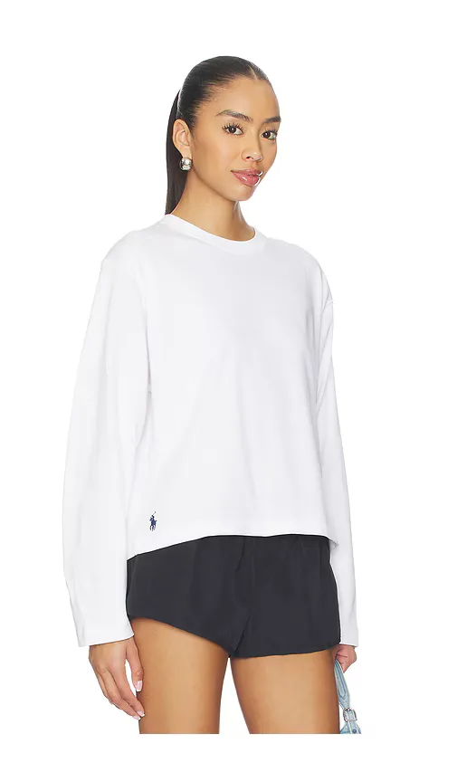 Jersey Crop Long Sleeve T-Shirt by Polo Ralph Lauren