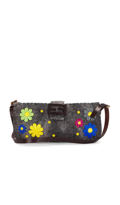 Fendi Floral Embroidered Shoulder Bag by Fwrd Renew