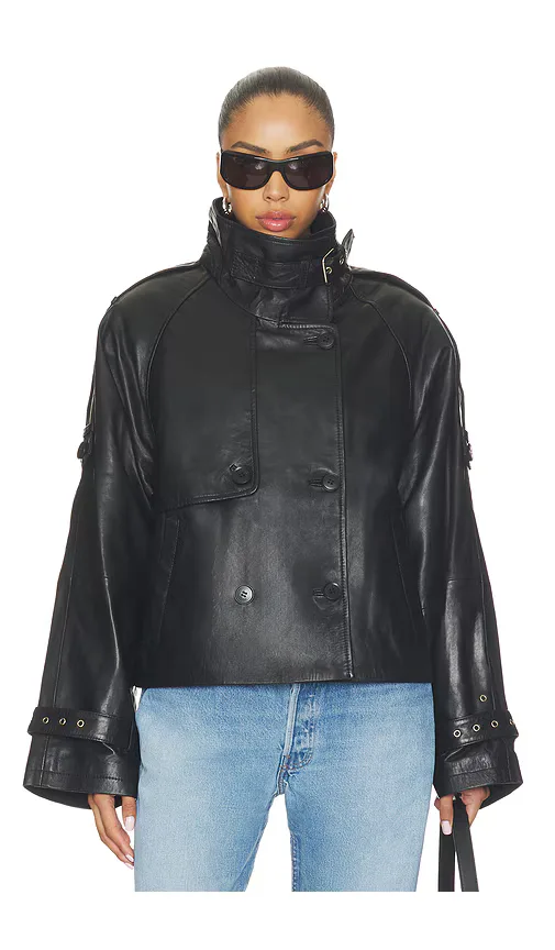 Avic Leather Jacket by Gestuz