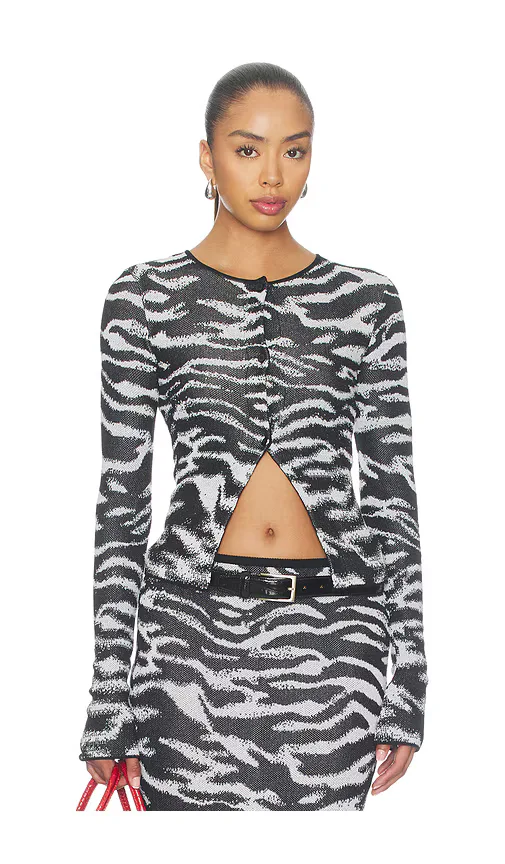 Zebra Cardigan by Attico
