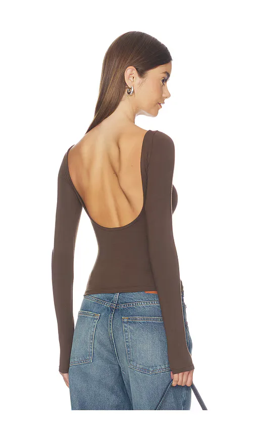 Grlfrnd x Sophia Kelly Open-Back Long Sleeve Tee by GRLFRND
