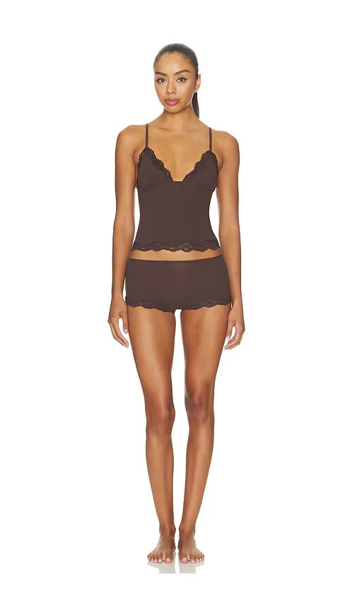 Fits Everybody Lace Triangle Cami & Boyshort Set by Skims