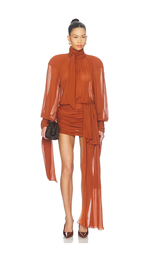 Bow Neck Mini Dress by Rowen Rose