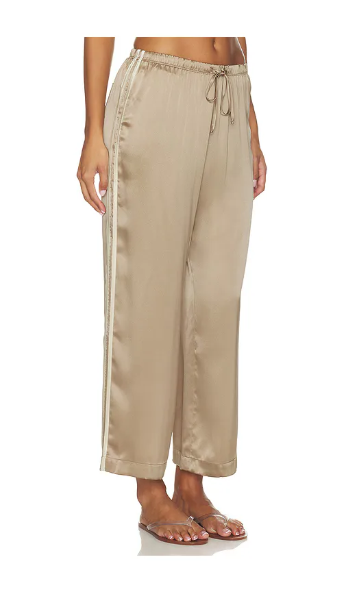 The Silk Stripe Crop Pant by Donni