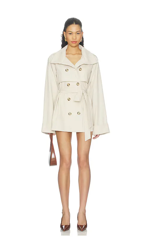 Myka Funnel Neck Trench Dress by Sndys