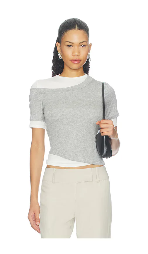 Reef Layered Ribbed Shortsleeve Top by The Line by K