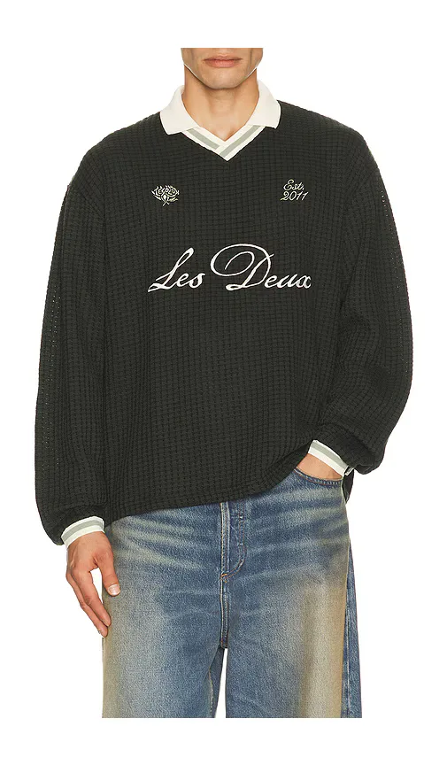 Waffle Long Sleeve Football Jersey by Les Deux