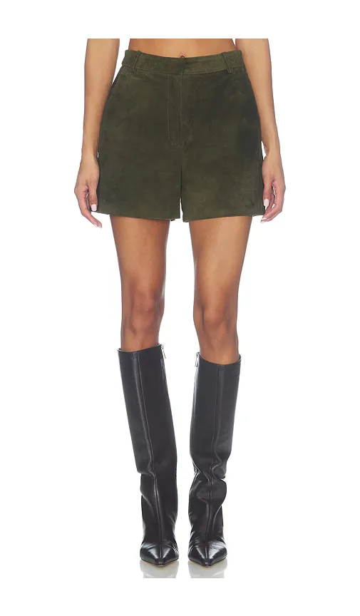 Lamb Leather Suede Short by Aexae