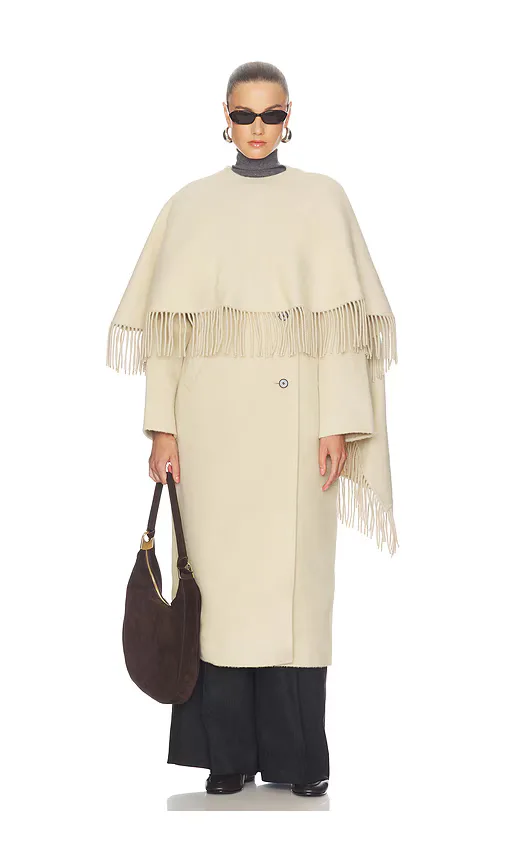 Double-Faced Fringe Coat by Rohe