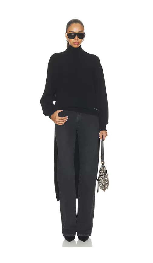 Long Sleeve Turtleneck with High Low Hem by Alexander Wang