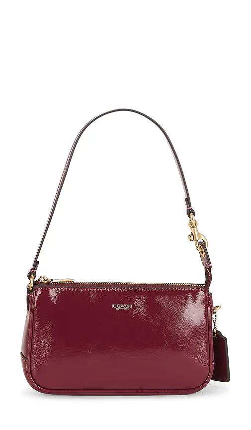Shiny Crinkle Leather Plaza Bag 18 by Coach