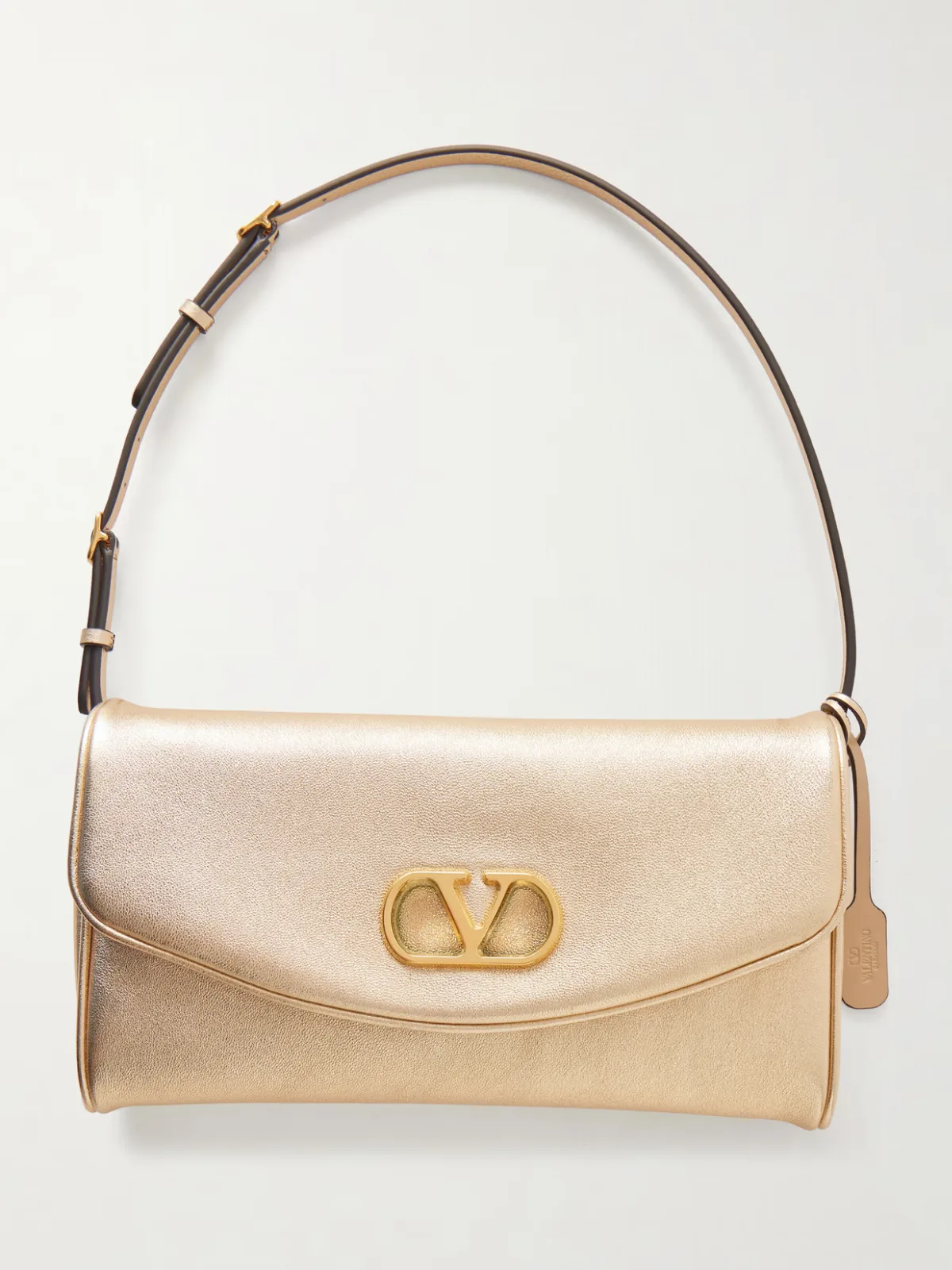 - Devain Metallic Leather Shoulder Bag -