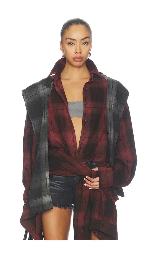 Messy Two-Piece Plaid Shirt by Marrknull