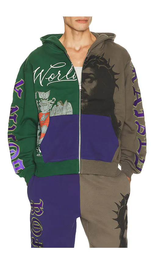 Born x Raised Mashup Zip-Up Hoodie by Born