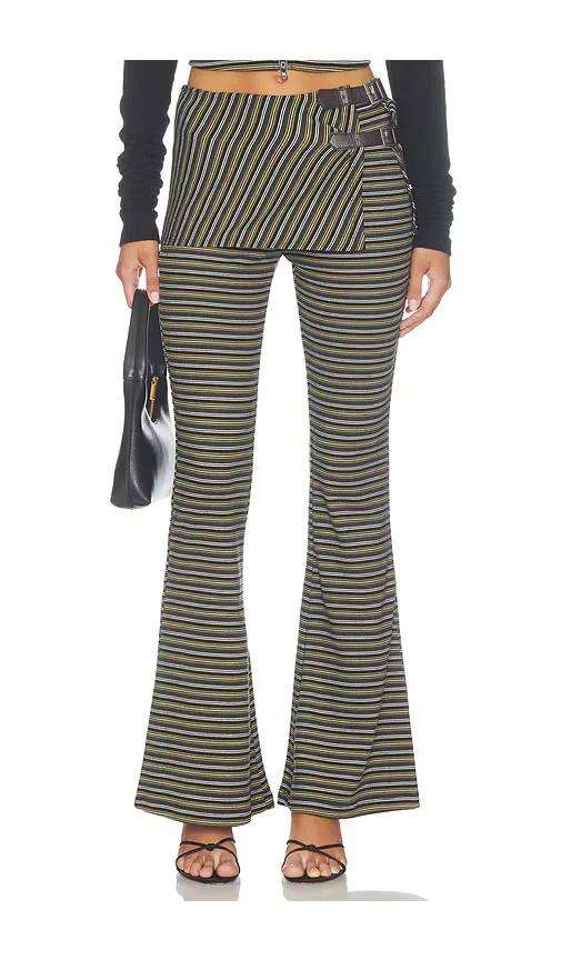 Olive Grove Stripe Fleece Pant by Zemeta