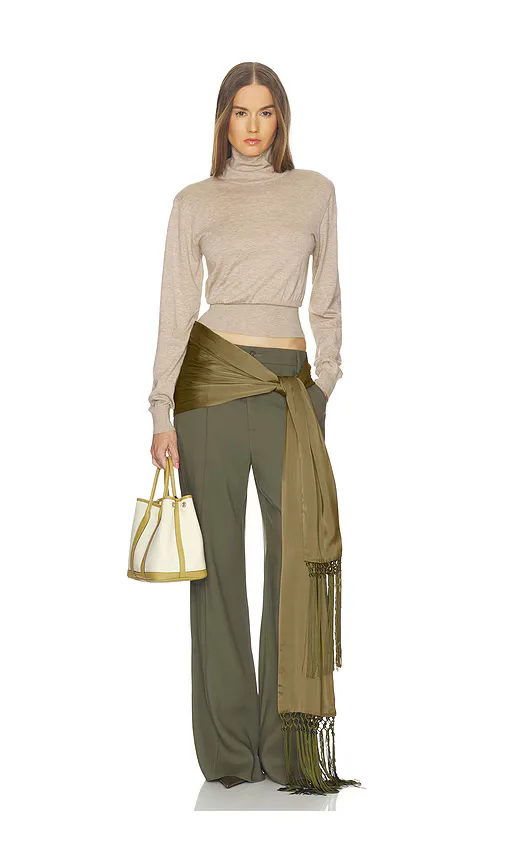 Satin Scarf Tie with Tassels by Helsa