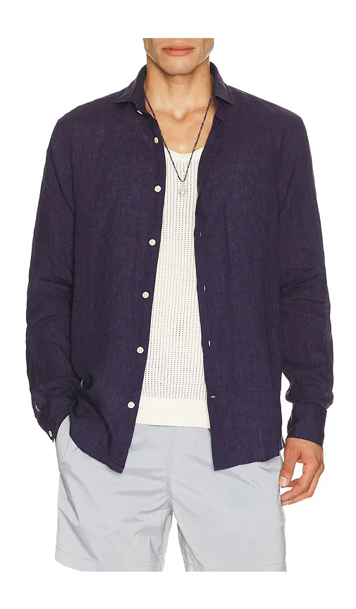 Antonio Linen Long Sleeve Shirt by Frescobol Carioca