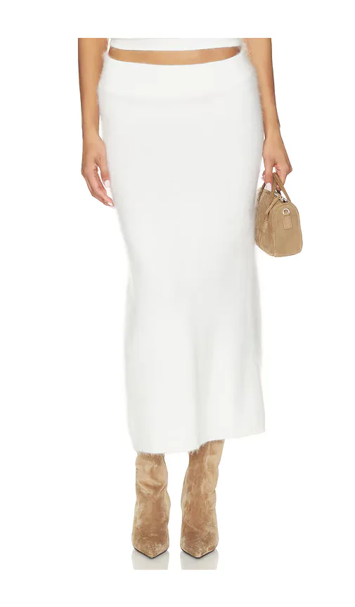 Brushed Cashmere Skirt by Misha