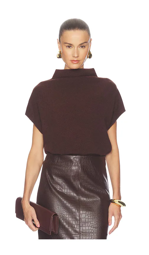 Morten Funnel Neck Cashmere Top by Brochu Walker
