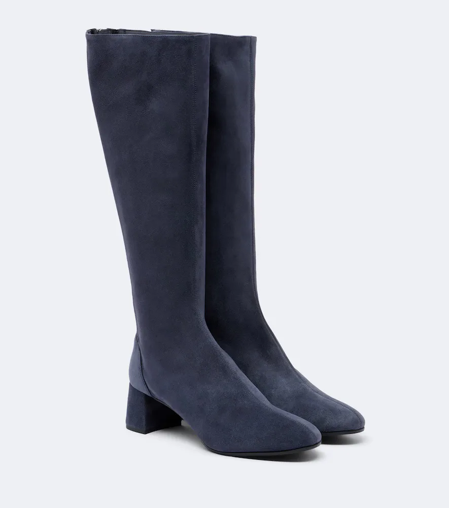 Saint Honor Suede Knee-High Boots by Aquazzura