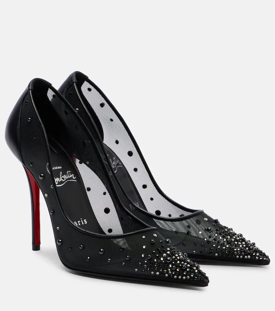 Miss Z 100 Embellished Mesh Pumps