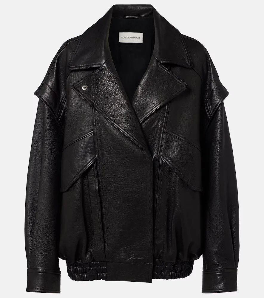 Micah Leather Jacket by Nour Hammour