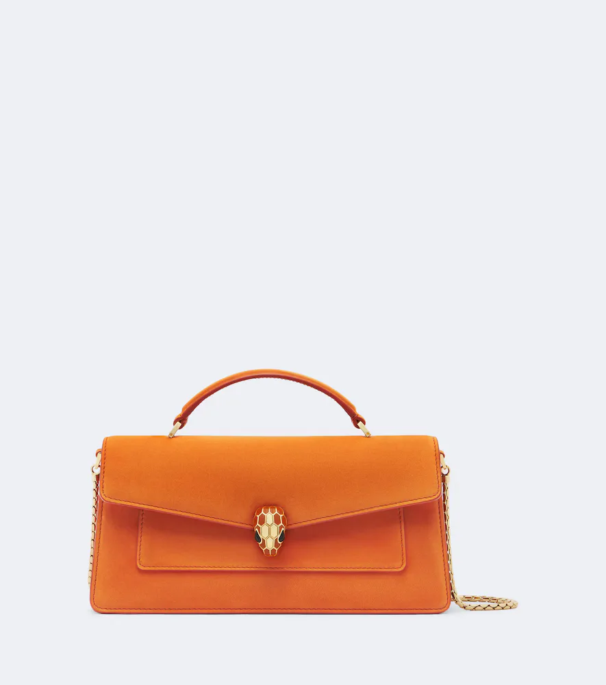 Serpenti Forever Small Leather Top-Handle Bag by BVLGARI