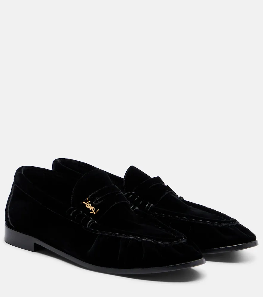Le Loafer Velvet Penny Loafers by Saint Laurent