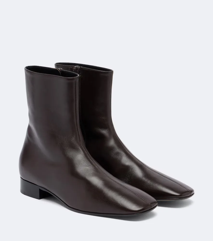 Cindy Leather Ankle Boots by The Row
