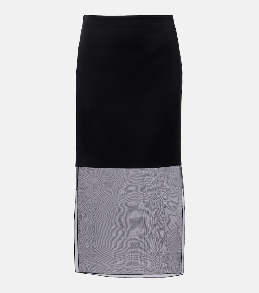 Sybil Layered Midi Skirt by Khaite