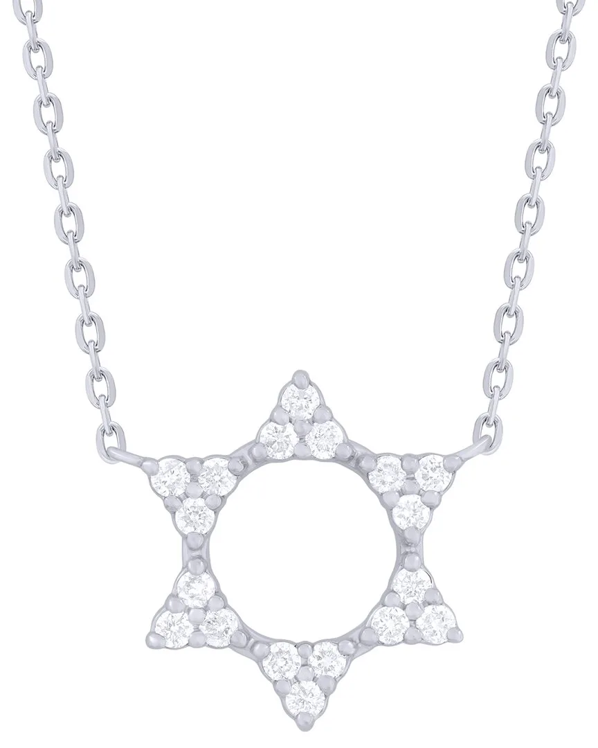 14K 0.12 ct. tw. Diamond Star of David Pendant by Sabrina Designs